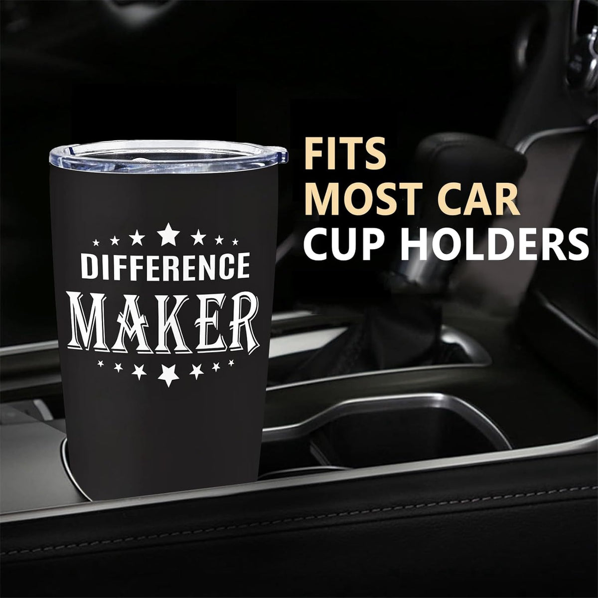 Difference Maker Tumbler 20oz, Thank You Gifts for Men Women | Employee Appreciation Gift, Work Anniversary, Farewell, Christmas, Birthday Gift for Coworkers, Teacher, Nurses, Boss