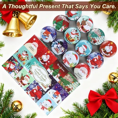 Christmas Scented Candle Gift 12 Pack, Christmas Candles for Home