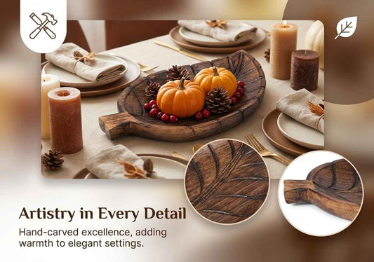Hand-Carved Floral Wooden Jewelry Box