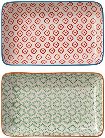 Bloomingville Ceramic Plates rectangular Emma - colorful Serving Dish