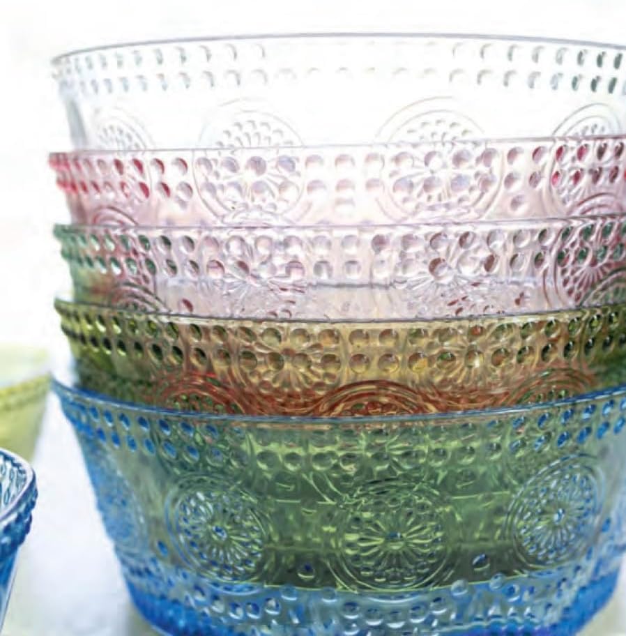 Vintage-Inspired Codi Glass Serving Bowl, 7" x 2.75", Umber