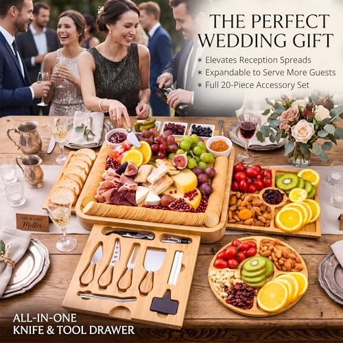 Charcuterie Boards Gift Set, Cheese Board Knife Set, Entertaining