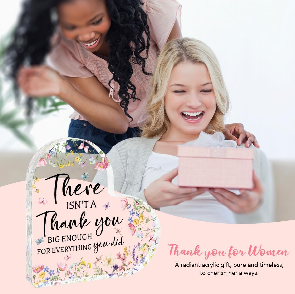 Thank You Gifts for Women Friends, Inspirational Gifts for Women Coworkers Daughter, Appreciation Gifts for Employees, Office Gifts for Coworkers Acrylic Home Desk Decor