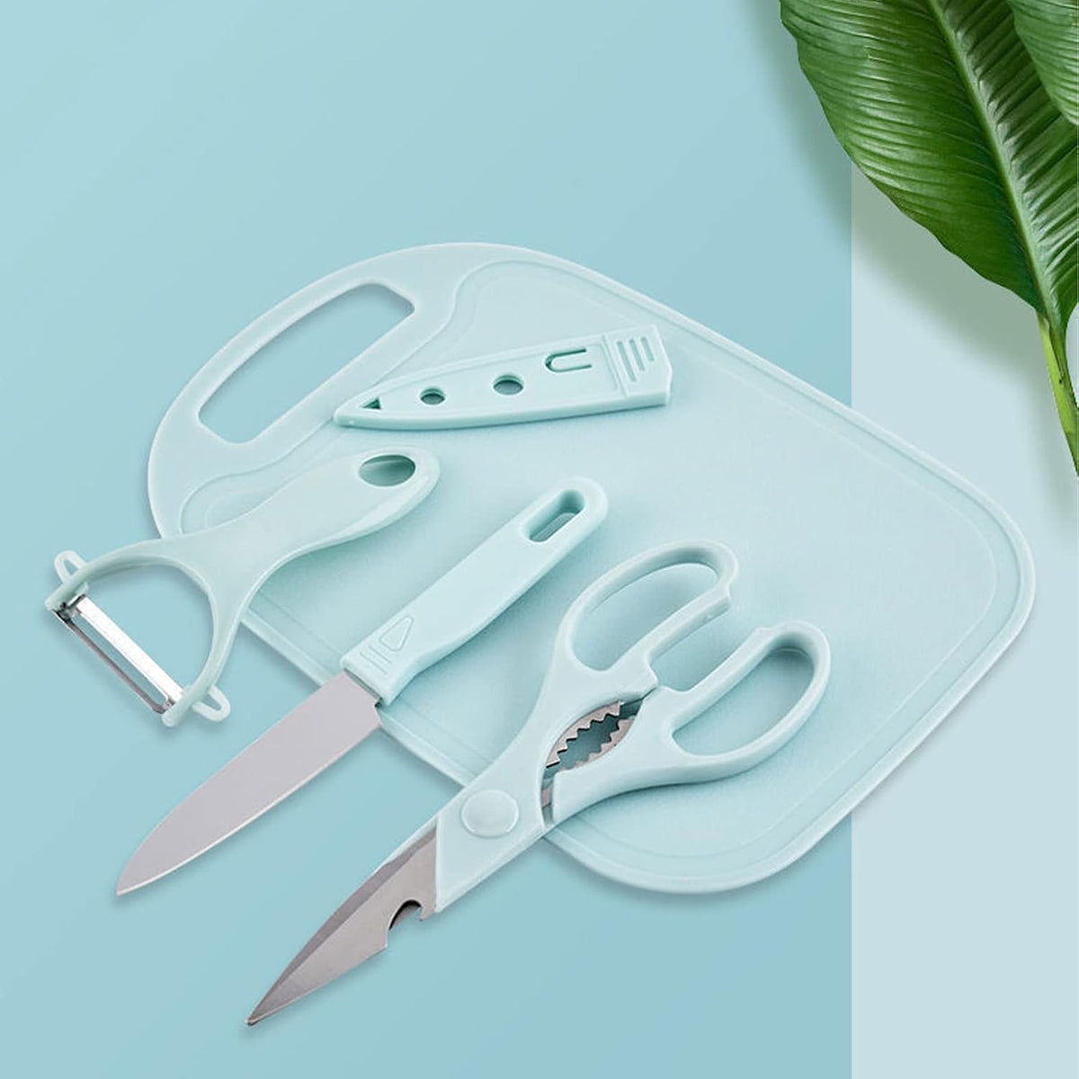 Magicorange Travel Cutting Board Set, 4 Pcs Portable Mini Camping Knife Set
