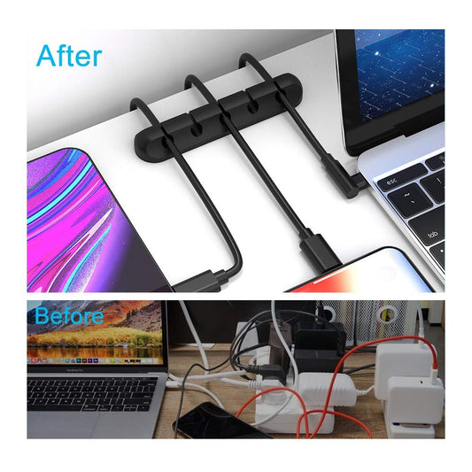 INCHOR Cord Organizer for Desk, Cable Organizer Cable Clips Holder Black
