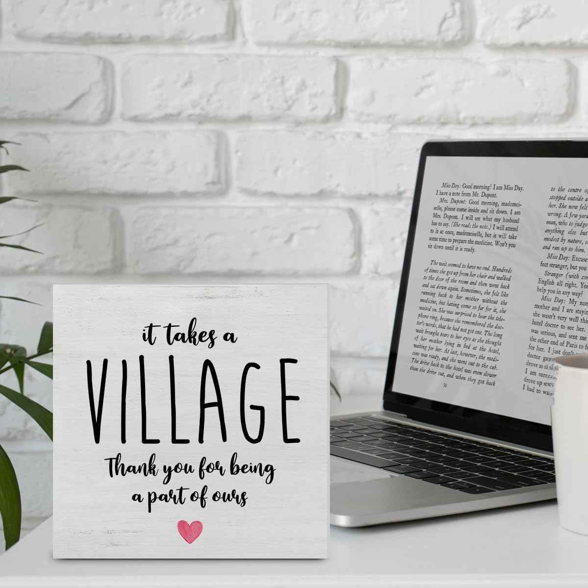 Thank You Gifts - Appreciation Gifts for Women Men Friends Coworkers | Colleague - Gratitude Gift Ideas - Thank You Sign Office Cubicle Desk Decor - 5 x 5 Inches