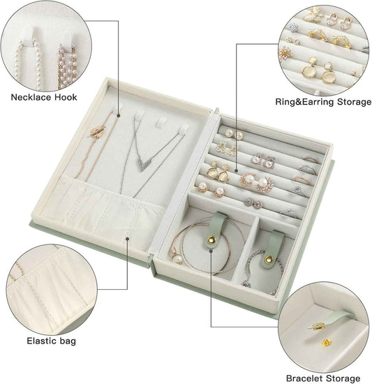 Double-Sided Book Jewelry Organizer