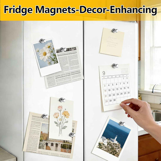 16 Pcs Fridge Magnets, Refrigerator Magnets, Small Strong Magnets, Whiteboard Magnets for Fridge, Magnetic Push Pins for Locker, Kitchen Decor and Accessories, Office, Classroom Organization