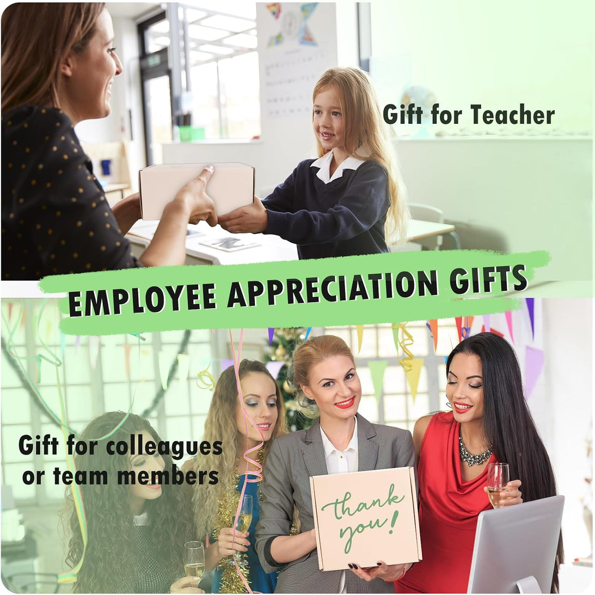 iAOVUEBY Thank You Gifts for Women, Employee Appreciation Gifts, 8PCS Thank You Gift Box with Spa Set, Difference Maker Gifts for Coworker, Teacher, Boss, Secretary, Nurse