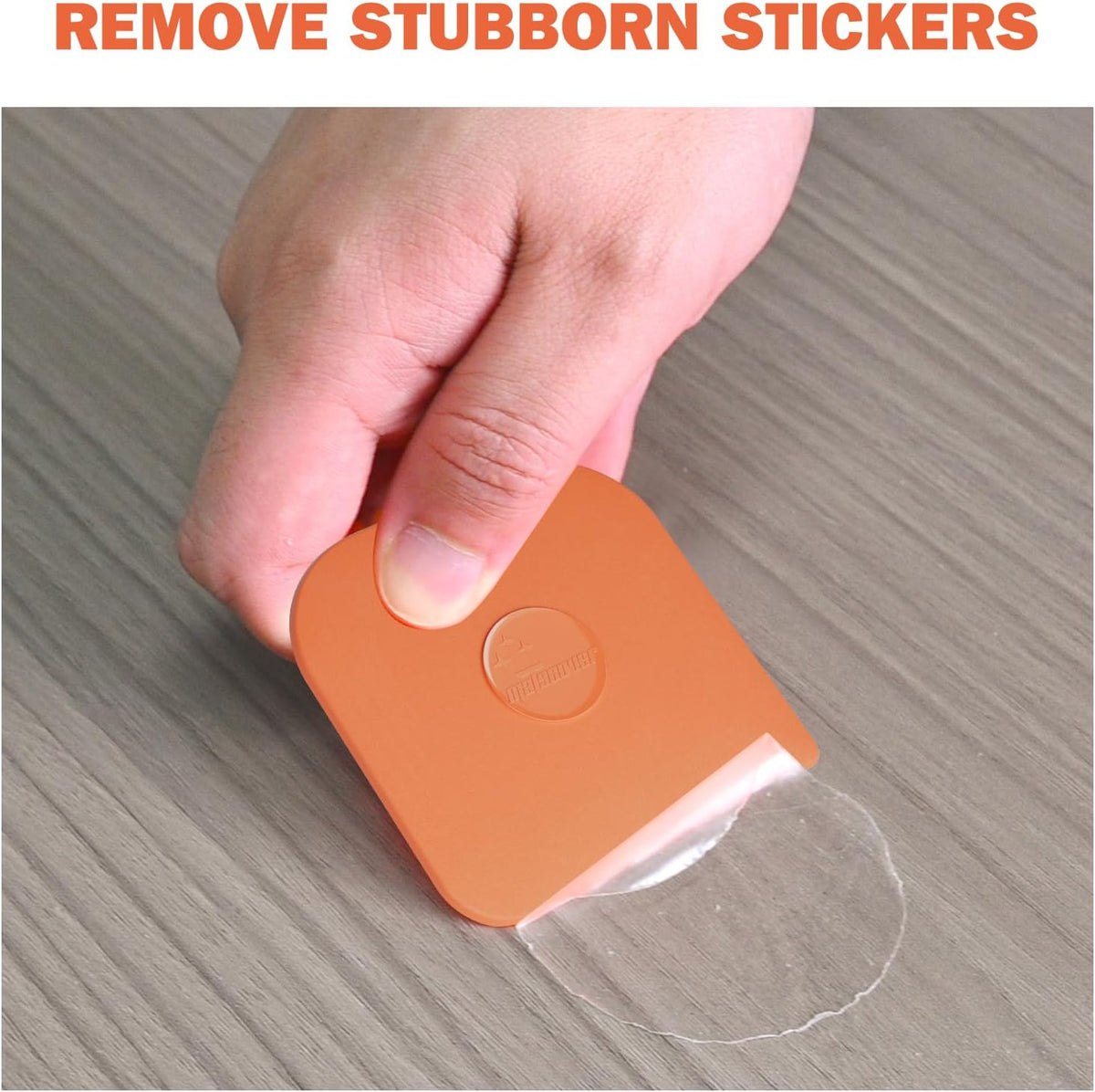 Pan Scraper, 5 Pcs Pot & Dish Scraper Plastic, Sturdy Scraper Kitchen Tool, Orange