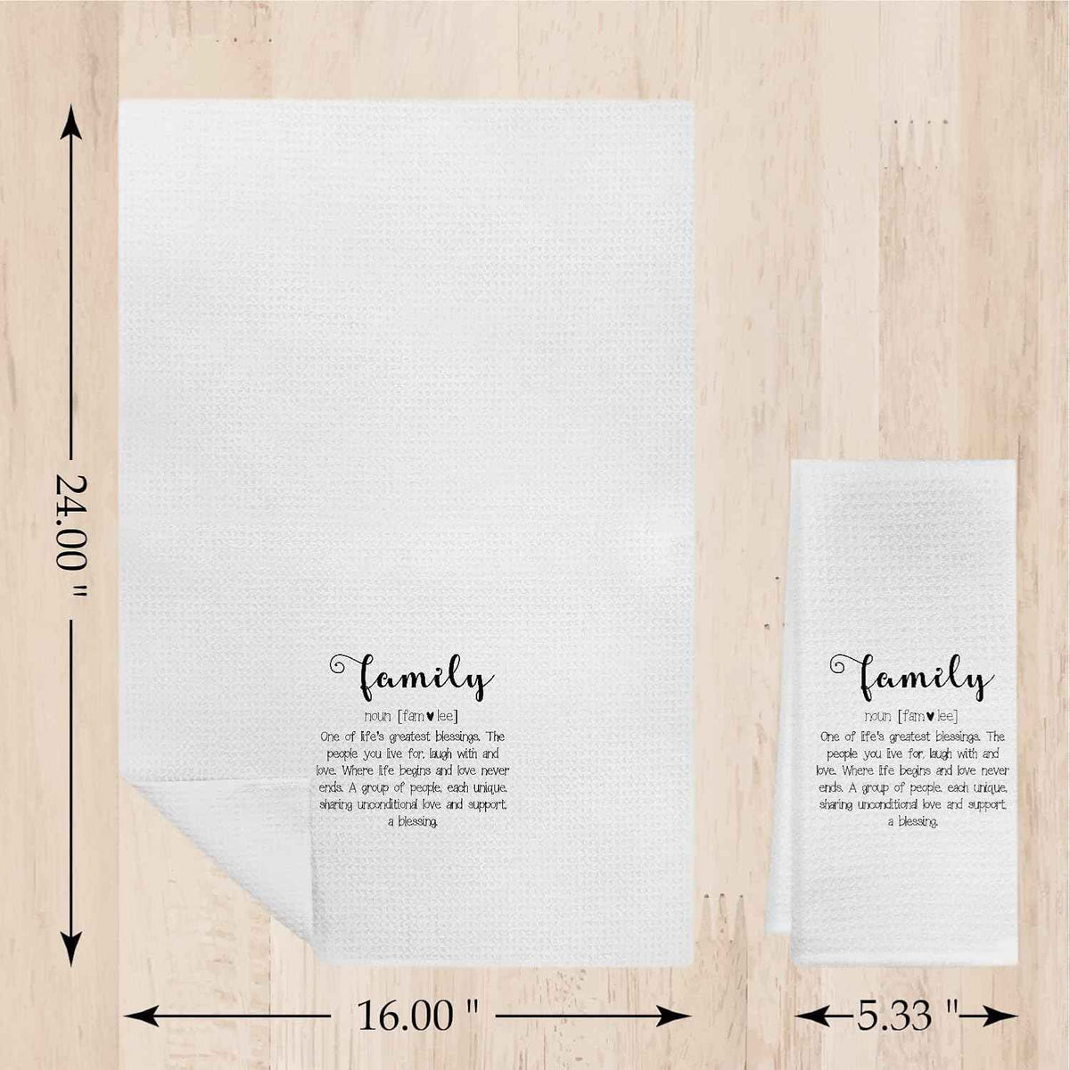 Family Definition Kitchen Towels 16x24, Best Housewarming Gifts for New Home, Ideas, for Family