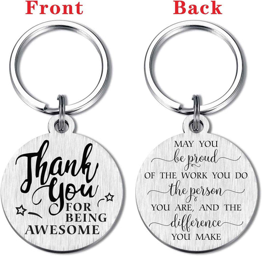 SOUSYOKYO Employee Coworker Staff Appreciation Gifts Keychain for Women Men Unique Thank You Work Anniversary Present