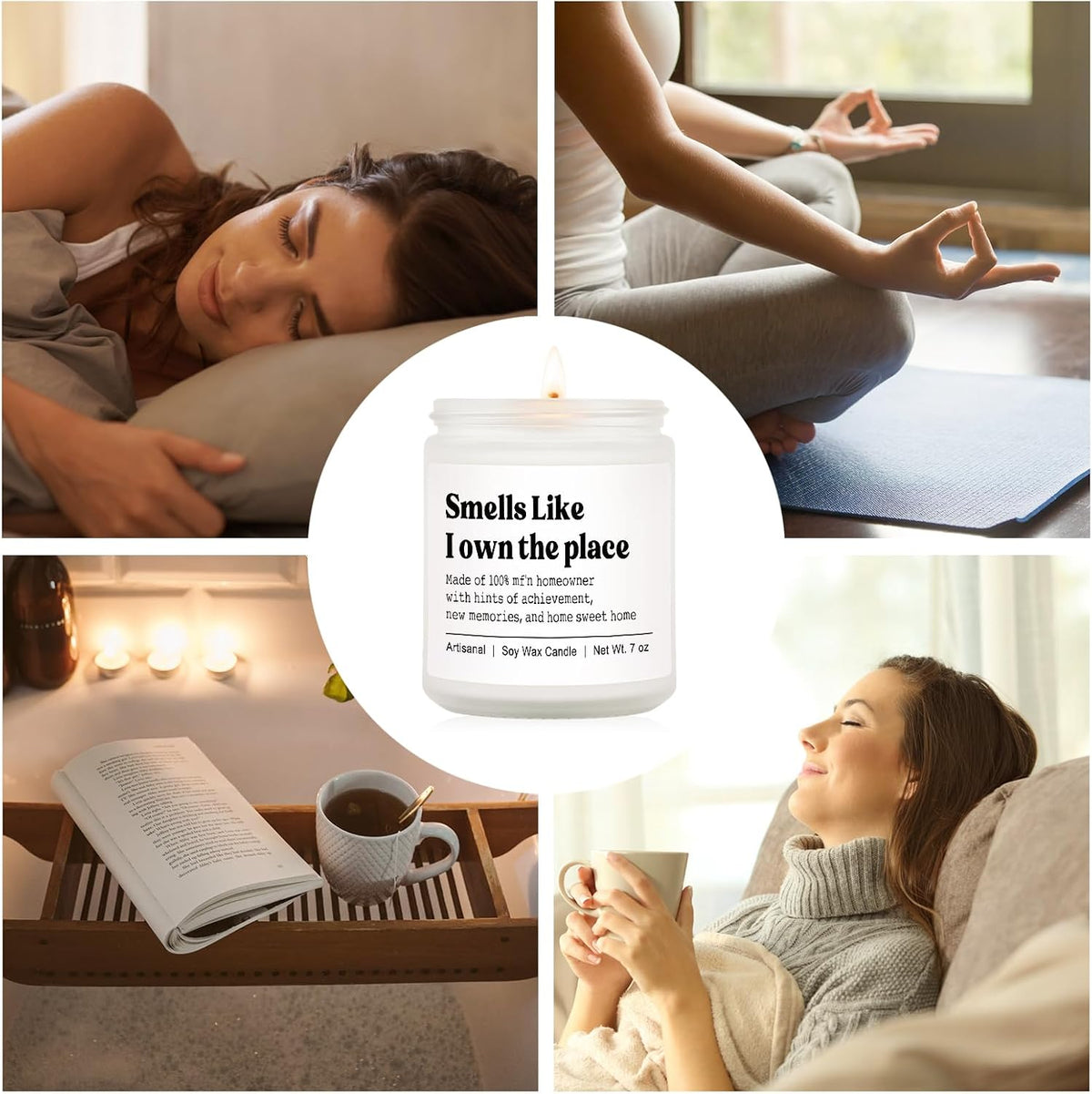 Niyewsor House Warming Gifts New Home, Funny Housewarming Candle | Housewarming Gifts, New Home Gift Ideas, New House/ First Apartment Essentials, Closing Gifts for Home Buyers, Handmade, 7oz