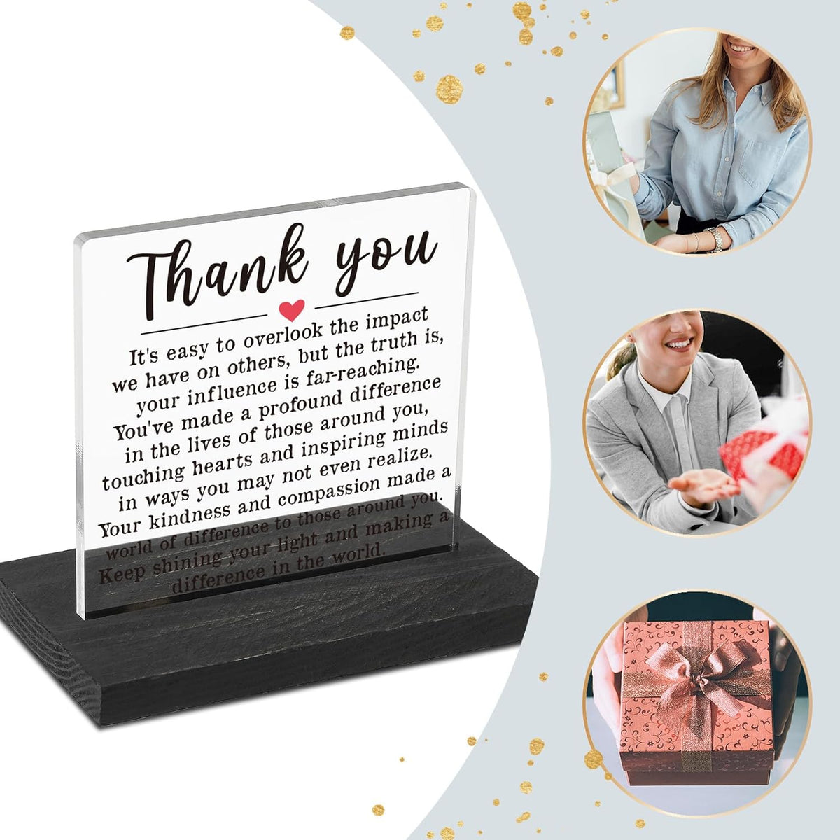Thank You Gift for Co Worker, Appreciation Thank You Gifts For Coworkers, Employee, Thank You Notes, Coworker Goodbye Gifts for Women, Men, Thank You Office Desk Decor Decorative Signs GXX5