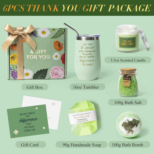 Employee Appreciation Gifts Thank You Gift Basket Set Box,Teacher Principal Staff Volunteer Nurse Coaches Boss Doctor Appreciation Gifts for Coworkers,Womens,Female,Men