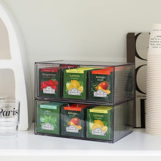 Stackable Acrylic Tea Organizer Set - Field & Blessing