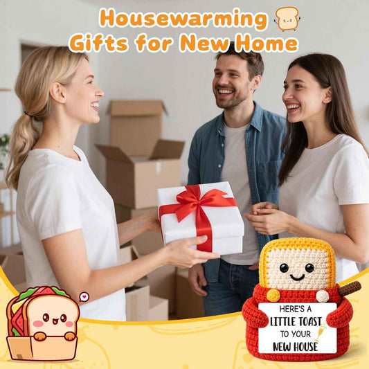 House Warming Gifts New Home for Women Men,Crochet Toast House Warming Card | New Home Gift Ideas,House Warming Gifts New Apartment,Kitchen Table Toaster Desk Decor,Housewarming New House Home Gifts