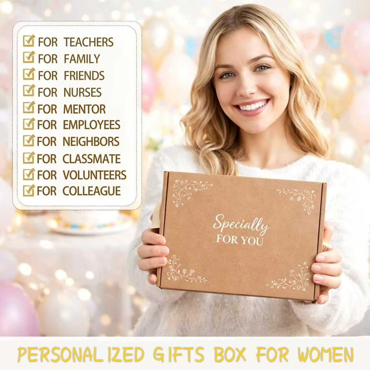 Thank You Gifts for Women 9PCS, Teacher Appreciation Gifts,Employee Appreciation Gift, Administrative Professional Day Gifts,Teacher, Employee, Nurse, Friends, Social Worker