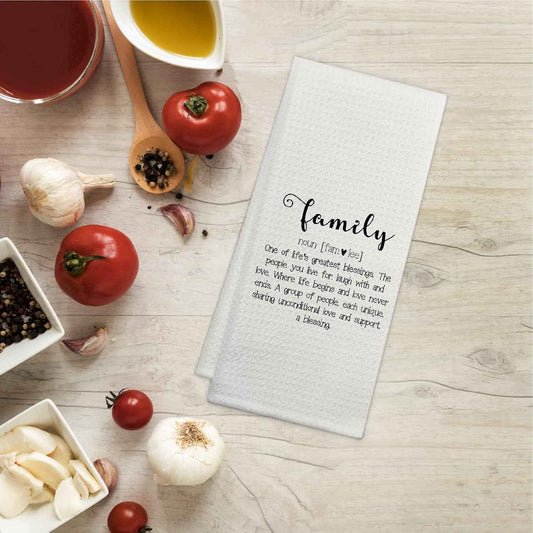 Family Definition Kitchen Towels 16x24, Best Housewarming Gifts for New Home, Ideas, for Family