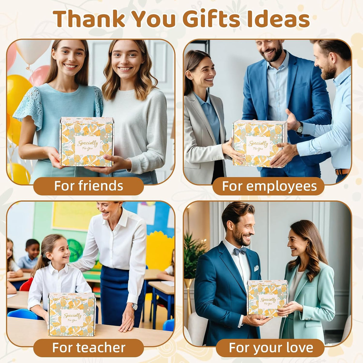 Thank You Gifts for Women,10PCS Teacher Appreciation Gifts,Birthday Gifts | Employee Appreciation Gifts for Coworkers Women Teachers Friends Mom Her Bosses Day Christmas Nurse Secretary w/ Thanks Cards