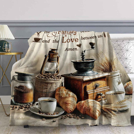 Vintage Coffee Throw Blanket