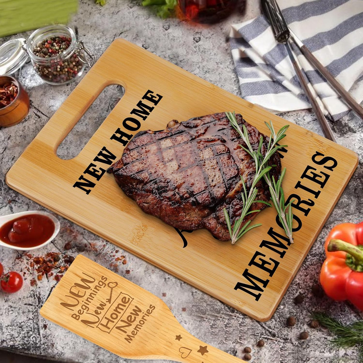 House Warming Gifts New Home, Cutting Board Set New Home Gift Ideas | Unique Housewarming Gifts, Apartment Souvenir, New Homeowner First House Present for Neighbor, Couple, Friends