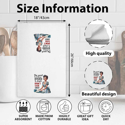 Funny Kitchen Towel, Funny Dish Towels for Kitchen, Flour Sack Tea Towels, Hostess Gifts for Women, Christmas, Birthday, Housewarming Present Home Decoration Kitchen Towel