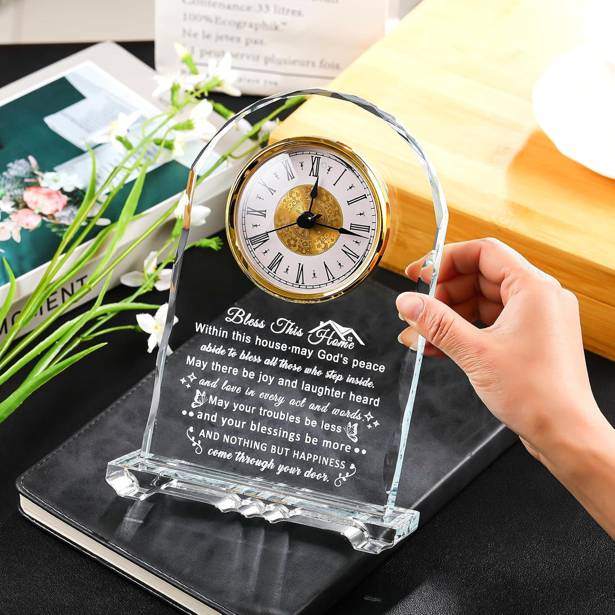 House Warming Gifts New Home, Housewarming Clock Gifts for Women Couples | New Home Gift Ideas, Housewarming Gifts for Friends Homeowners, Closing Gifts for House Buyers