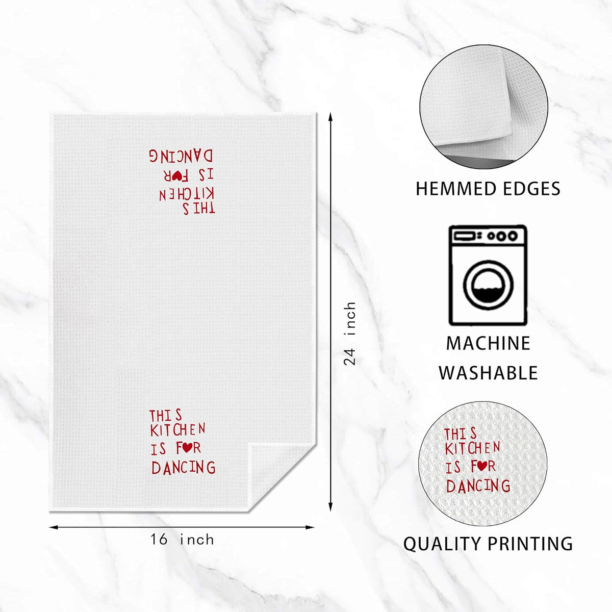 This Kitchen is for Dancing Kitchen Towel 16×24 Inches | Fun & Cute Hand Towels, Ideal Hostess Gifts, Decorative