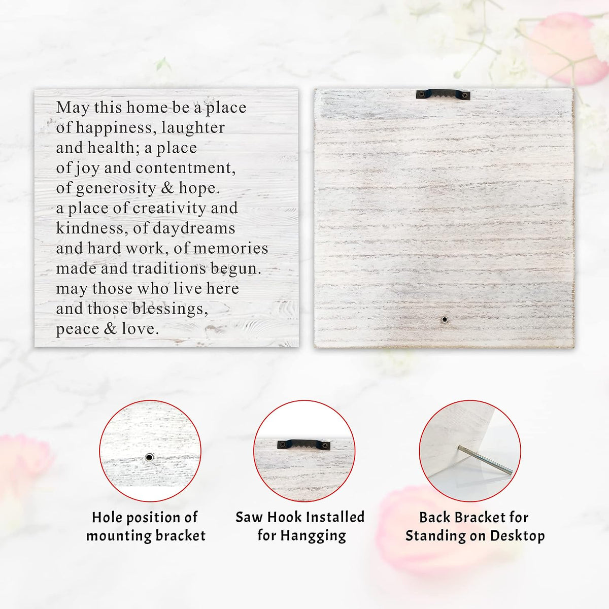 House Warming Decoration Gifts for New Home Owner, Housewarming Gift for Women, Man, New House Wood Sign Gift for Mom and Dad