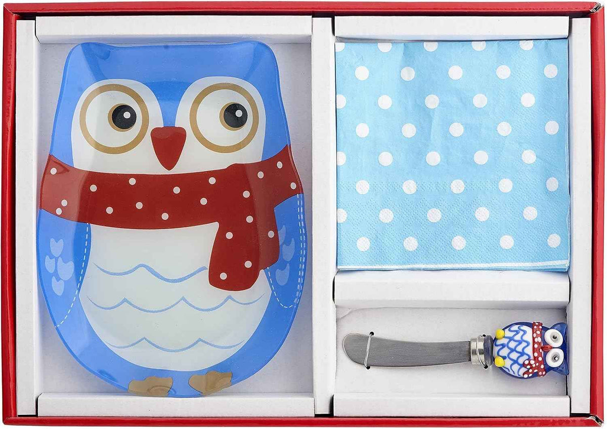 LSArts Owl Hostess Set, Multicolor