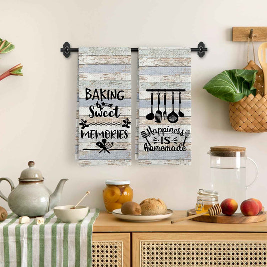Funny Kitchen Baking Towels, Housewarming Gifts New Home Kitchen Towel Decorative Set, Hostess Gift for Women, Funny Hand Dish Tea Towels, Family Reunion Gifts