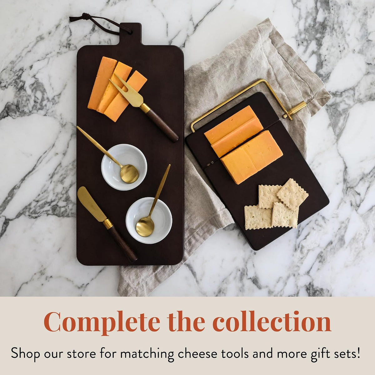 Charcuterie Boards Gift Set | Charcuterie Board Set, Brown WoodCheese Board Set - Unique for Mom - House Warming Gifts New Home, Wedding Gifts for Couple