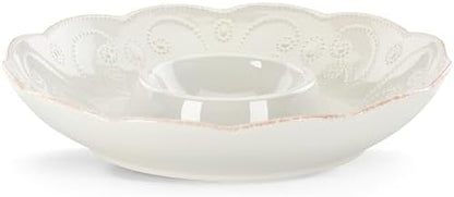 Lenox French Perle White Chip and Dip Tray