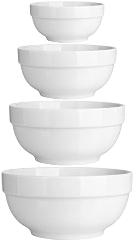 DOWAN Serving Bowls, Nesting Mixing Bowl Set (64/42/28/12 OZ)