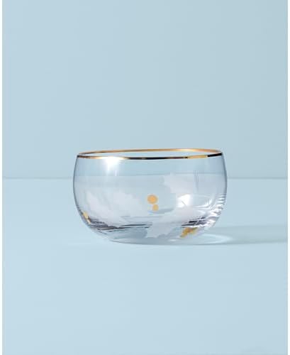 Lenox Holiday Gold Glass Christmas Decorative Bowl