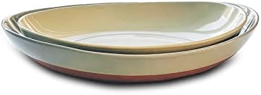 Mora Ceramic Large Serving Bowls- Set of 2 Oval Platters for