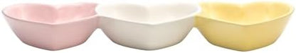 10 Strawberry Street Candy Hearts 3-Section Serving Tray, Set of 2