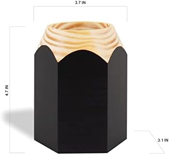 GEGUTON Sharpener Shaped Pen Holder, Black, Retro Design