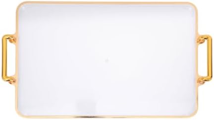 Rectangular Acrylic Dessert Tray with Handles for Cupcakes
