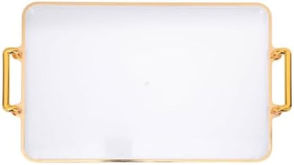 Rectangular Acrylic Dessert Tray with Handles for Cupcakes