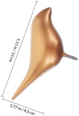 2pcs Golden Resin Bird Design Wall Hook for Towels Umbrellas and Coats