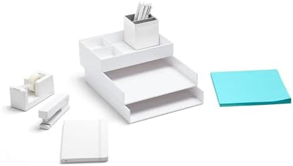Poppin Dream Desk Set - White, Letter Trays, Accessory Tray, This +