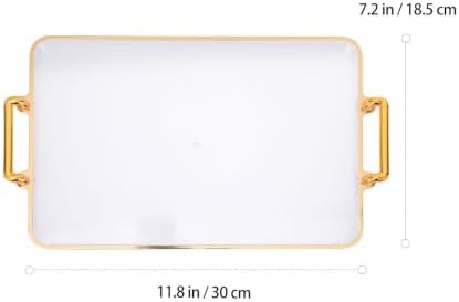 Rectangular Acrylic Dessert Tray with Handles for Cupcakes