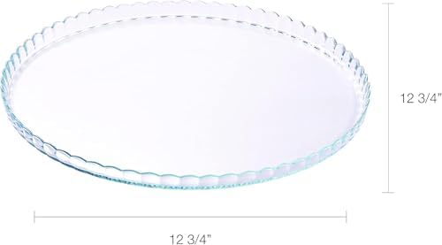 Glass Service Tray 12.75 inch, Large Cupcakes Dessert Appetizer Plate