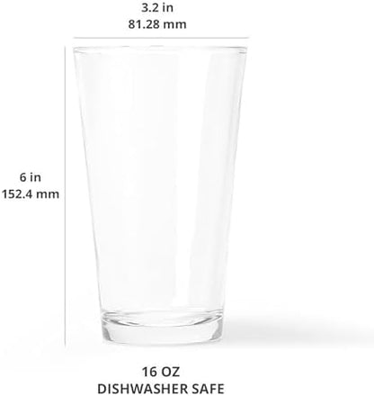 CafePress Abstract Green And Red Christmas Tr Pint Glass, 16 oz.