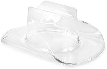 Huang Acrylic Small Clear Cowboy Hat | Perfect for Home Decor, Chip