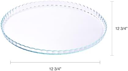 Pasabahce Premium Clear Glass Servicing Tray, Uniqe Desing Cake