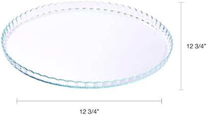 Pasabahce Premium Clear Glass Servicing Tray, Uniqe Desing Cake