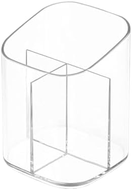Newkita Acrylic Clear 3 Slots Pencil Pen Holder for Desk, Desktop